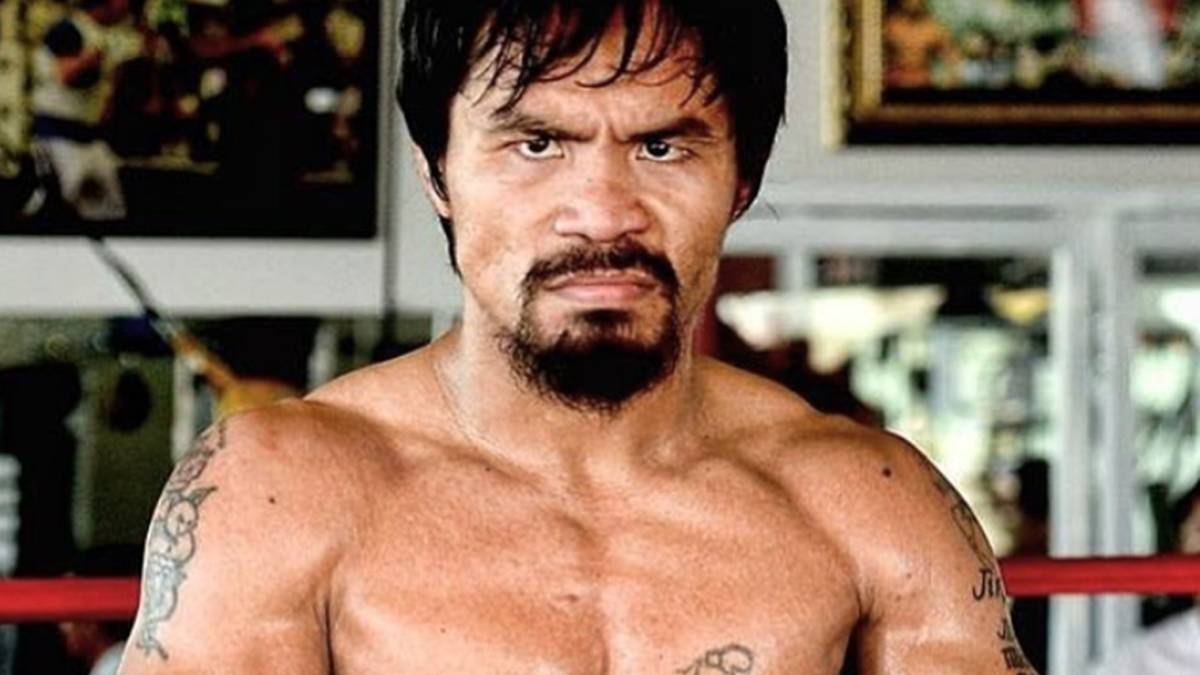 El boxeador filipino Manny Pacquiao con rostro serio. Foto Instagram @mannypacquiao