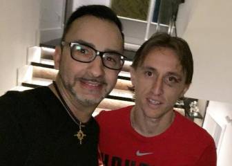 Así tiene el ojo Luka Modric tras su golpe con Franco Vázquez
