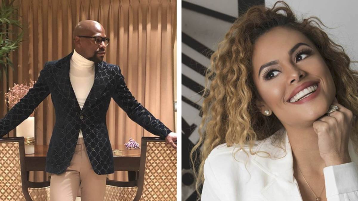 Mayweather y Liza Hernández, de lo más cariñosos en el Staples Center