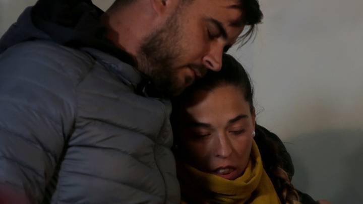 Los padres de Julen durante una de las jornadas de rescate del pequeño.