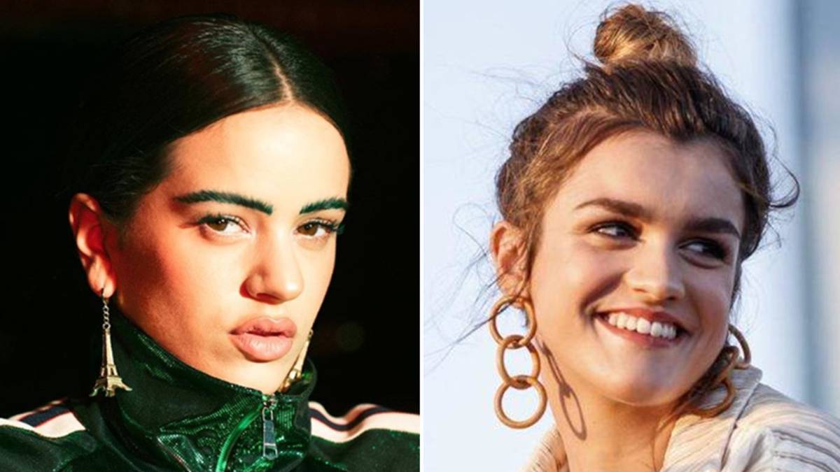 Imágenes de Rosalía y de Amaia Romero. Fotos Instagram/Facebook