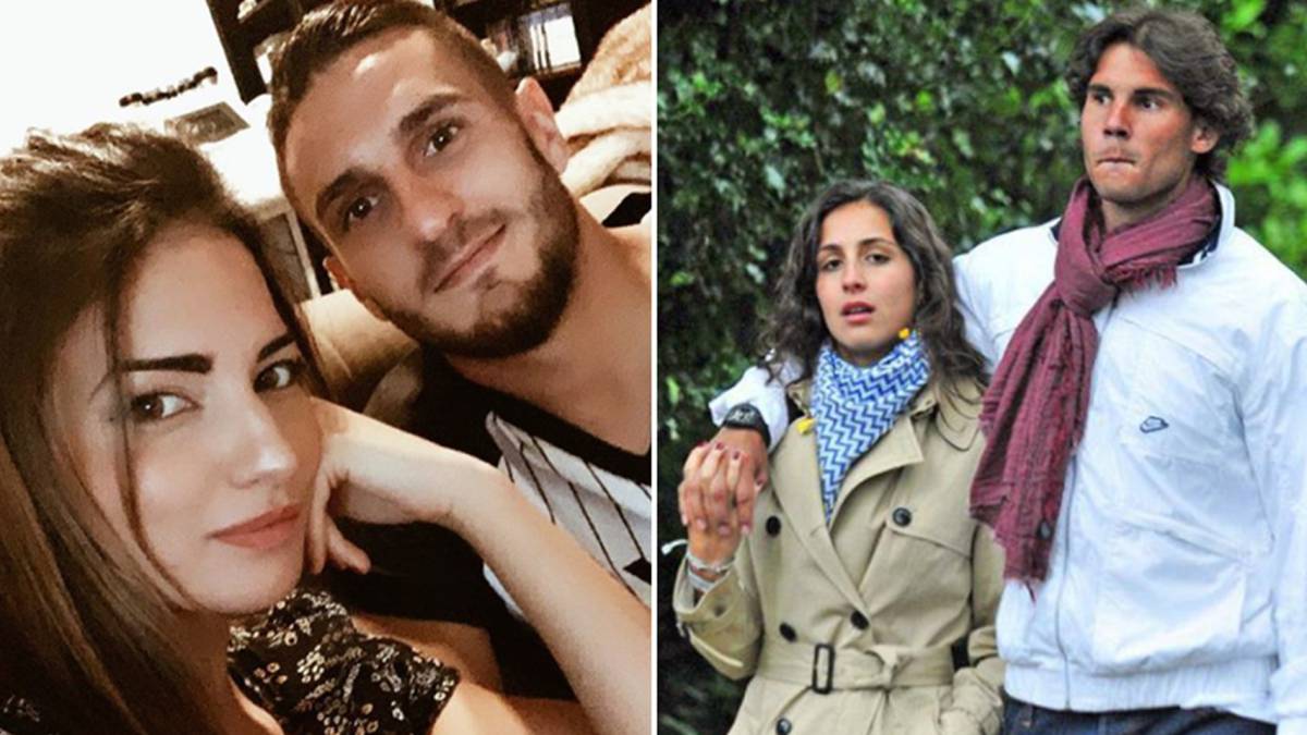 Imágenes del futbolista Koke Resurrección con su mujer, Beatriz Espejel, y del tenista Rafa Nadal con su novia, 'Xisca' Meri Perelló. Fotos Instagram/Facebook