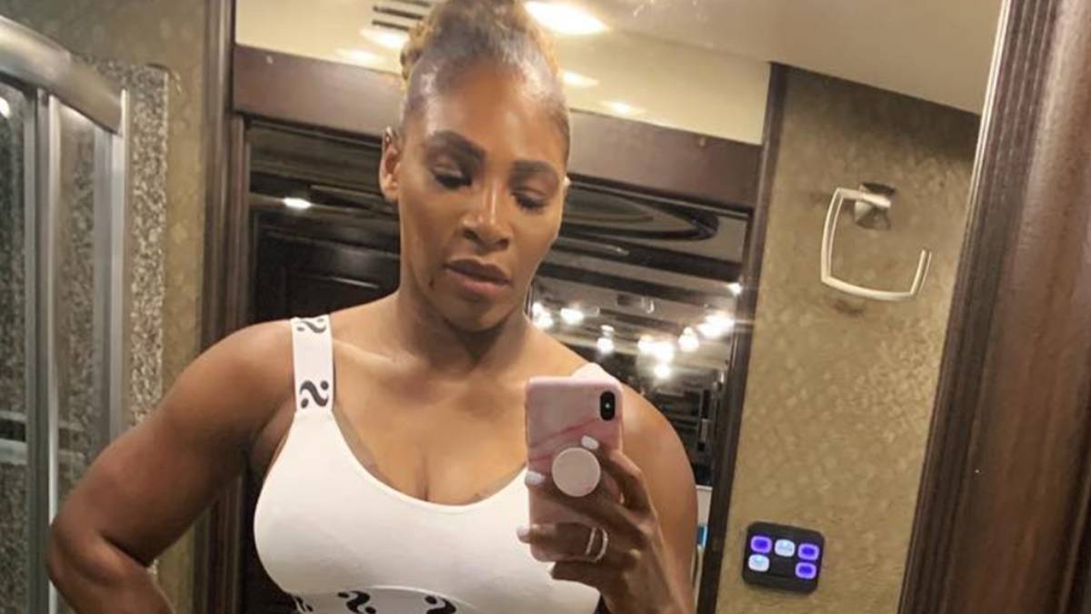 Serena Williams mostrando su cuerpo en un selfie en febrero de 2019. Foto Instagram @serenawilliams