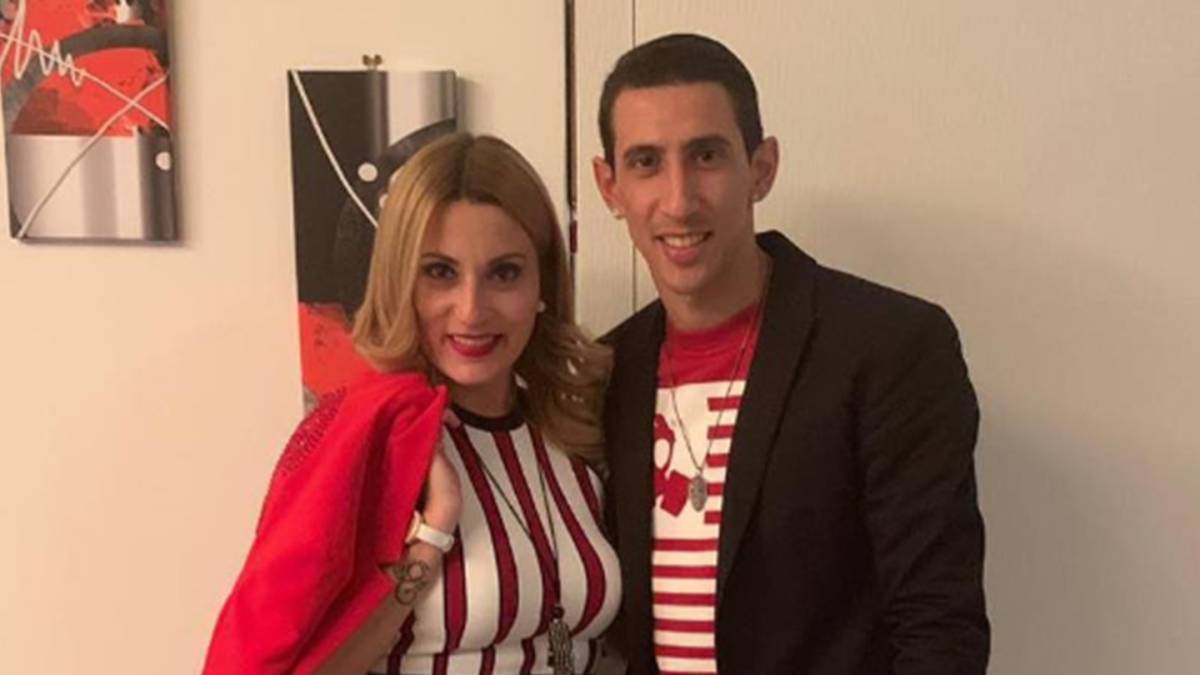 El futbolista argentino Ángel Di María con su mujer, Jorgelina Cardoso. Foto Instagram @angeldimariajm