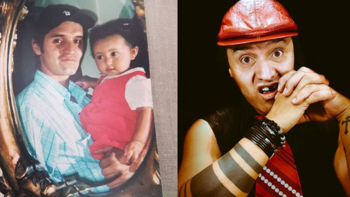 El humorista Gerly Hassam junto a su hija Mariana, a quien le regaló un piano por su cumpleaños número 15.