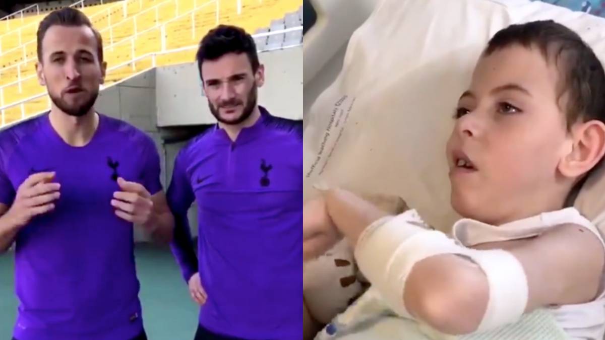 El gesto de Kane y Lloris a un niño con hidrocefalia fan del Tottenham