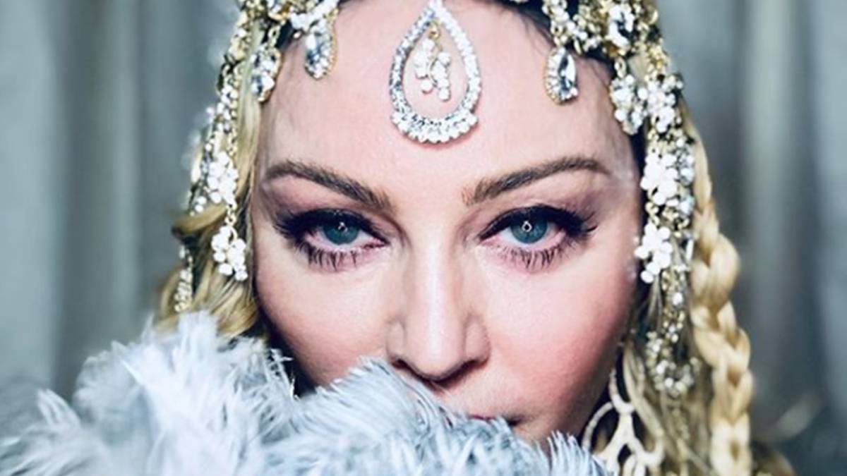 Madonna en una preparty de los Oscars 2019. Foto Instagram @madonna