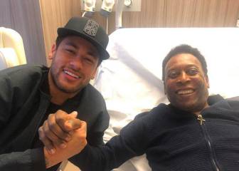 Neymar visita a Pelé mientras continúa hospitalizado en París