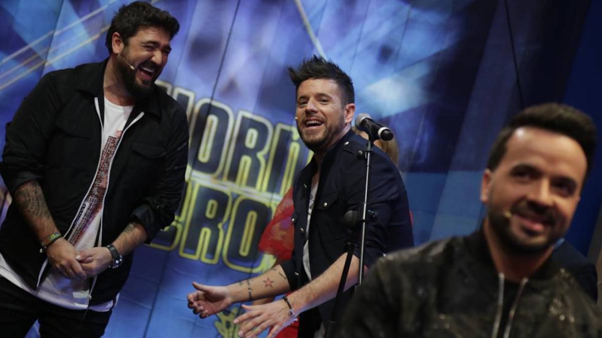 Luis Fonsi, Antonio Orozco y Pablo López en El Hormiguero.