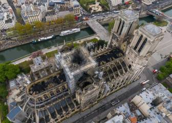 Las imágenes más impactantes de Notre Dame en 360 después del incendio