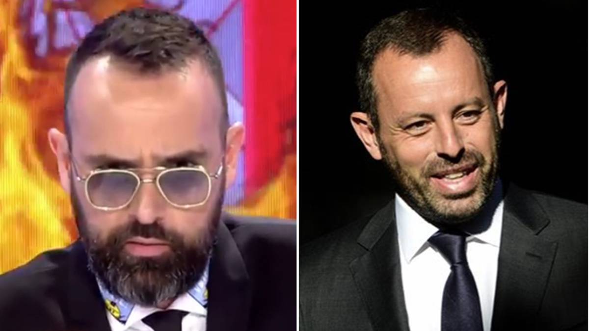 Imágenes de Risto Mejide en el programa 'Todo es mentira' y de Sandro Rosell sonriente con traje. Fotos Instagram