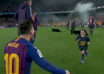 La entrañable escena de Messi con sus hijos en plena celebración