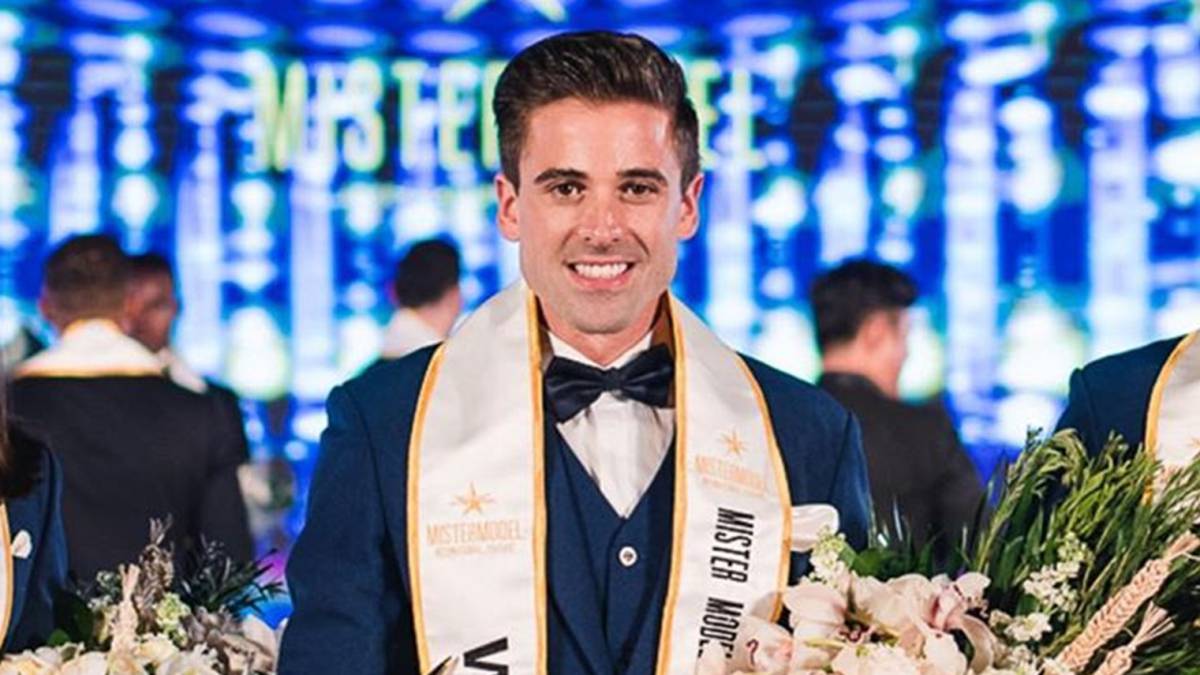 El modelo vallisoletano Sergio Ayala tras ser proclamado ganador del certamen 'Mister Model Internacional 2019' que me corona como el modelo más guapo del mundo. Foto Instagram @mr.modelinternational
