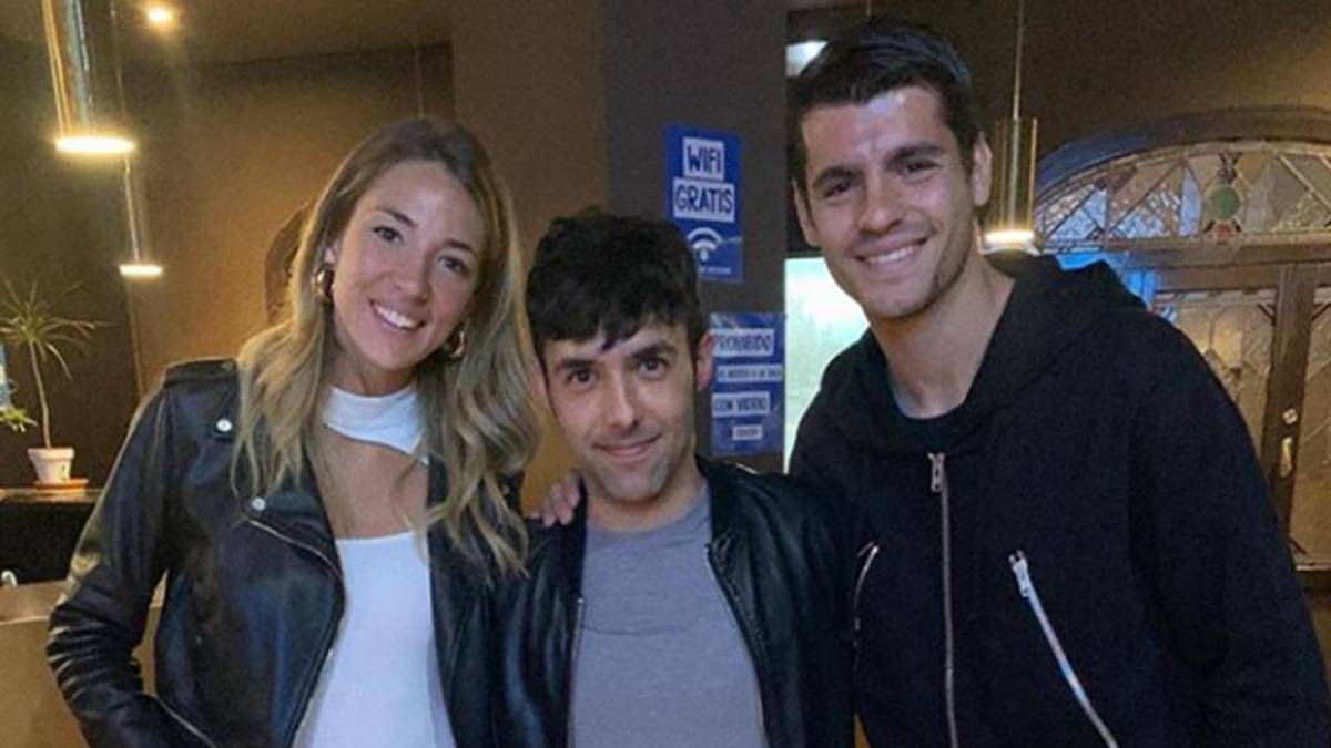 Alice Campello, El Mago Pop y Álvaro Morata. Foto Instagram @alvaromorata