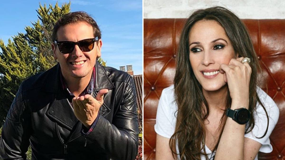Imágenes del político Albert Rivera lanzando un beso sonriente y de la cantante Malú, también sonriente, sentada en un sillón. Fotos Instagram