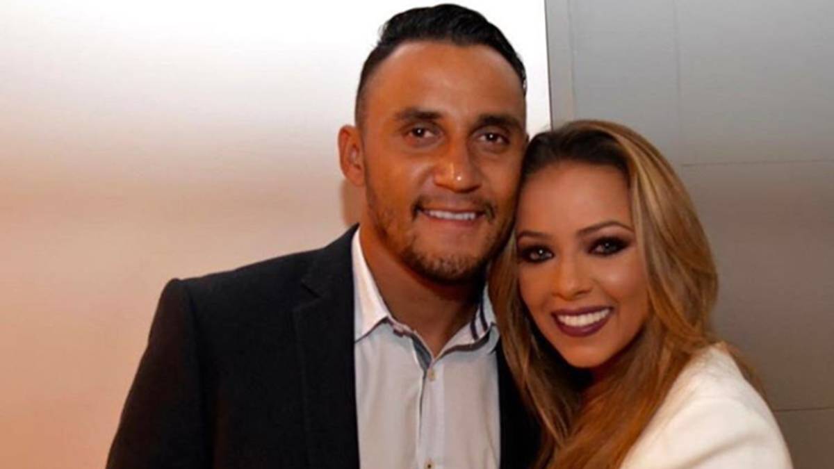 Keylor Navas con su mujer, Andrea Salas. Foto Instagram @keylornavas1