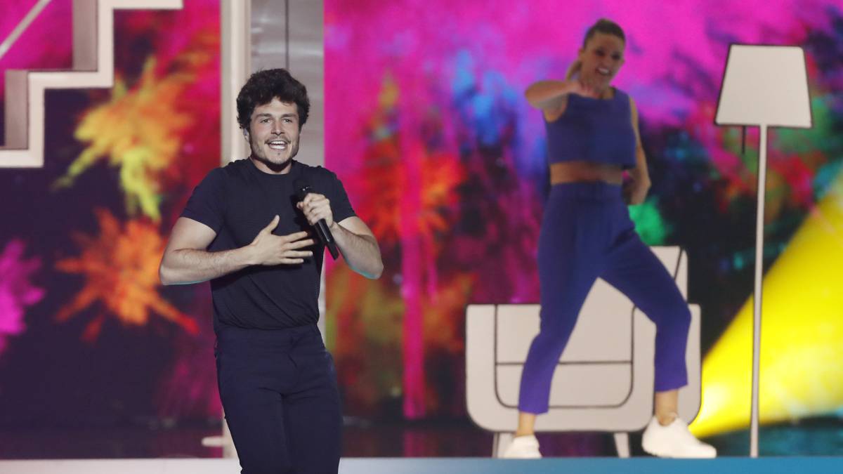 Miki Nuñez cantando 'La Venda' en el Festival de Eurovisión 2019. FOTO: Getty Images/Michael Campanella