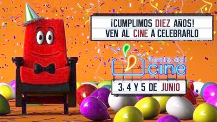 Cartel promocional de la XVI edición de la Fiesta del Cine 2019. FOTO: FIESTA DEL CINE