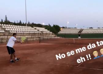 ¡Tiembla Nadal, tiembla Djokovic... que llega Joaquín!: el futbolista se pasa al tenis