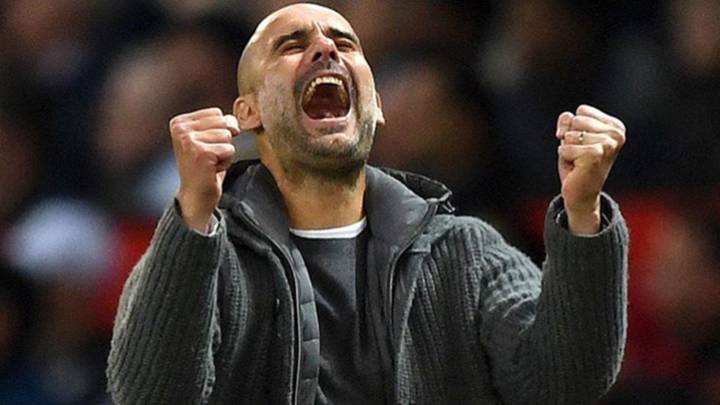 Pep Guardiola celebrando un gol con el Manchester City en la temporada 2018-2019. Foto Instagram