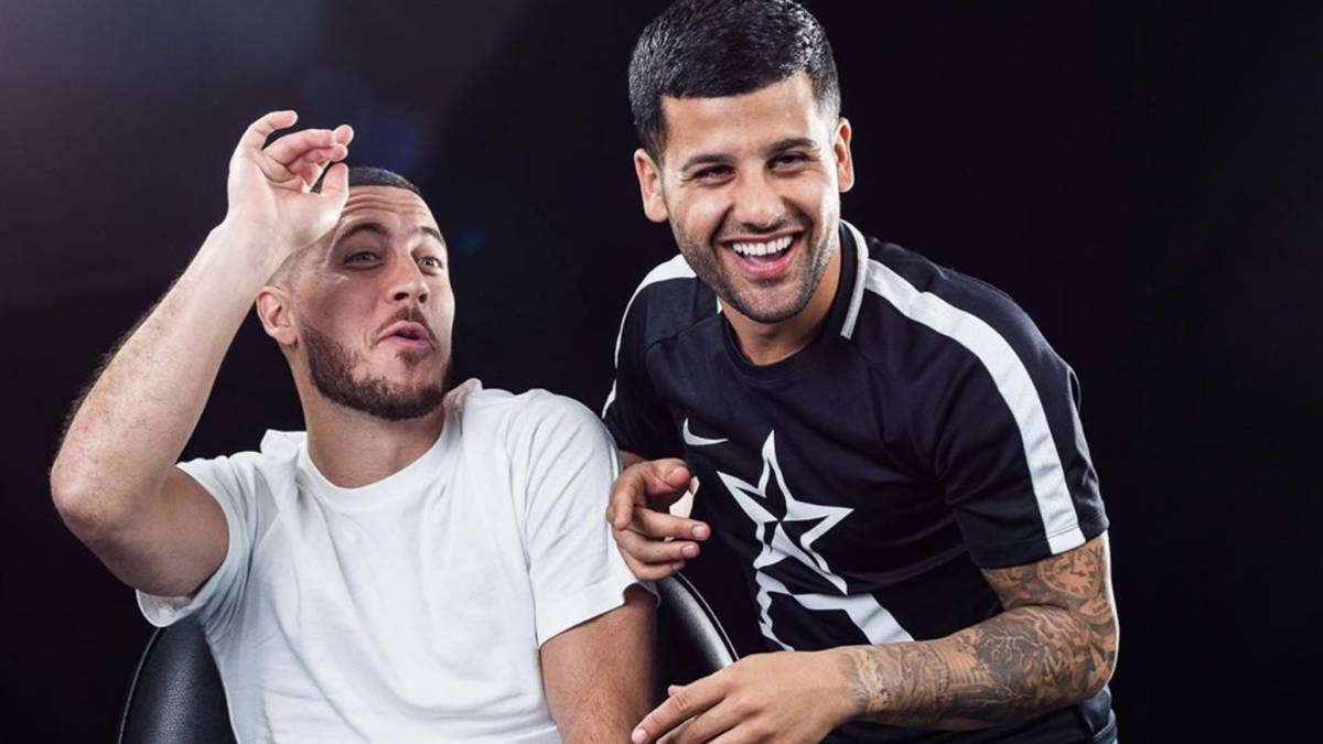 Hazard ultima su imagen antes de ser presentado por el Real Madrid
