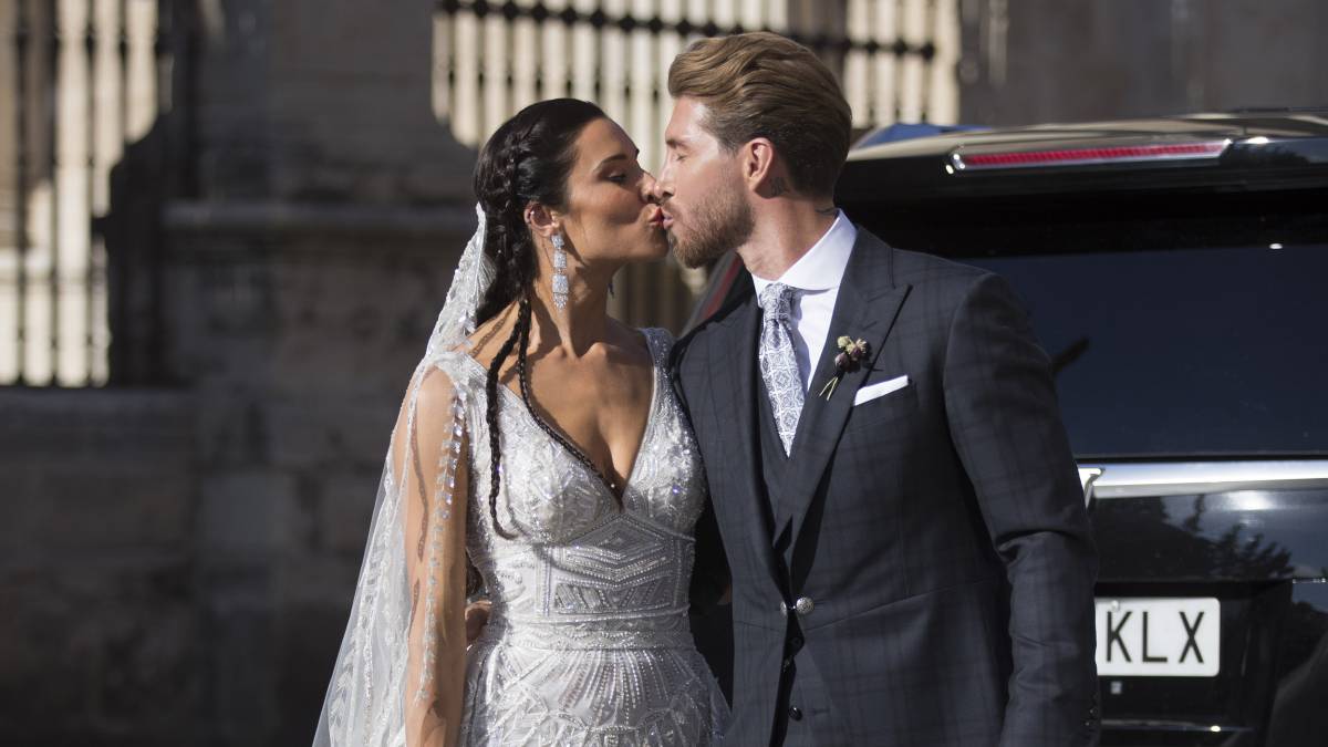 ¡Vivan los novios!: Así han posado Sergio Ramos y Pilar Rubio