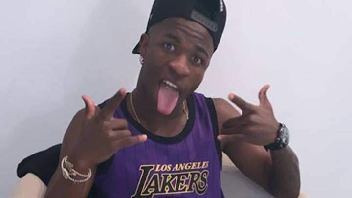 Vinicius, eufórico con el último fichaje de los Lakers