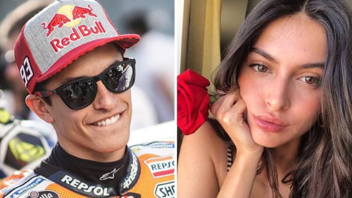 Imágenes del piloto de moto GP Marc Márquez y de la modelo Lucía Rivera. Fotos Instagram