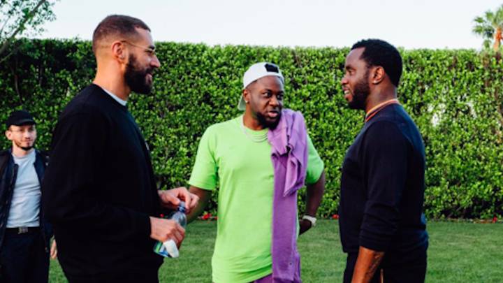 La llamativa vestimenta de Benzema en su encuentro con Diddy en Los Ángeles