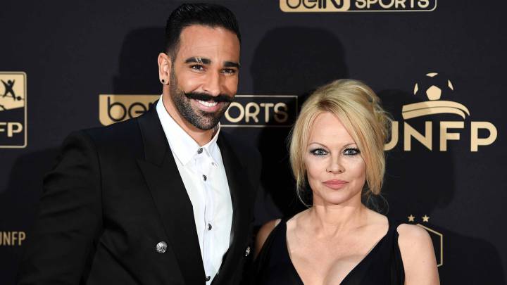 Pamela Anderson y Adil Rami en la Gala UNFP del 16 de mayo del 2019. FOTO: FRANCK FIFE/AFP
