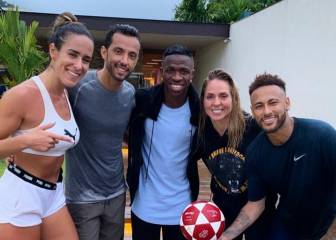 Neymar invitó a Vinicius a jugar al futvoley a su casa de Brasil