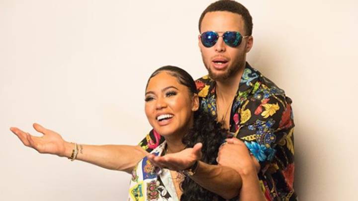 Stephen Curry con su mujer, Ayesha. Foto Instagram @stephencurry30