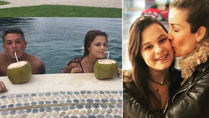 Imágenes de Alejandro Sanz y de Jaydy Michel con su hija en común, Manuela. Fotos Instagram