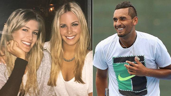 Imágenes de la tenista canadiense Genie Bouchard con su hermana gemela, Beatrice, y del tenista australiano Nick Kyrgios. Fotos Instagram