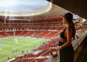 El mensaje más atlético de la mujer de Koke en la primera visita de su bebé al Wanda