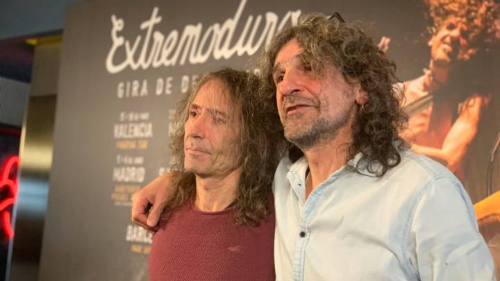 Robe Iniesta e Iñaki Antón en la presentación de la gira de despedida de Extremoduro.