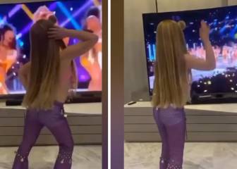 La hija de Rakitic enamora a Shakira calcando su coreografía durante el show de la Super Bowl