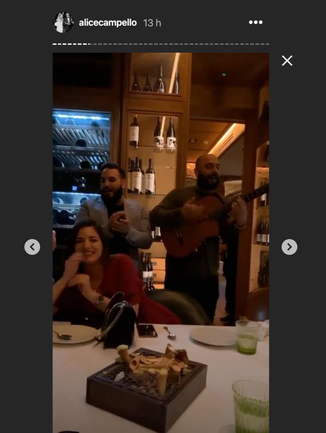 alice campello cumpleaños alvaro morata cena compañeros atlético de madrid