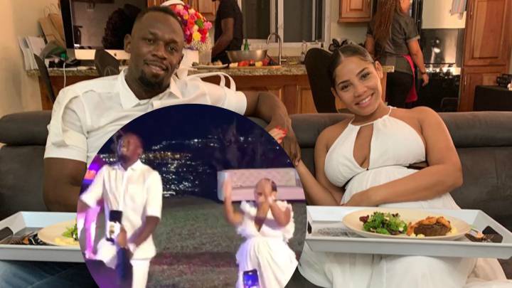 usain bolt kasi bennett girl baby niña embarazo padres