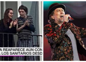 Joaquín Sabina reaparece en el balcón de su casa tras su caída en el WiZink Center