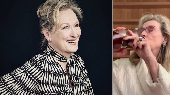 meryl streep confinamiento botella whisky sondheim aniversario alcohol videollamada canciones