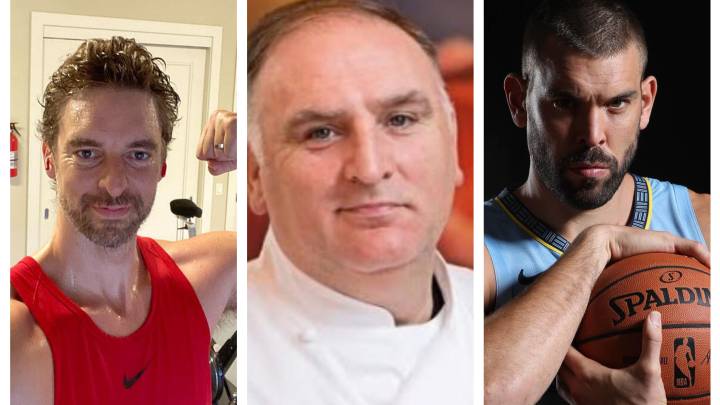 El chef José Andrés y los hermanos Gasol dan de comer a 1500 niños