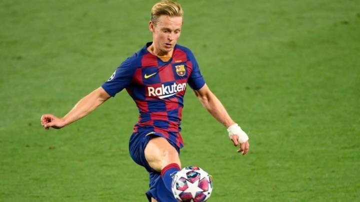 frenkie de jong fc barcelona vendaje mano izquierda nápoles champions picadura mosquito novia mikky kiemeney