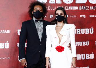 Los jugadores del Real Madrid en el estreno de 'Urubú'