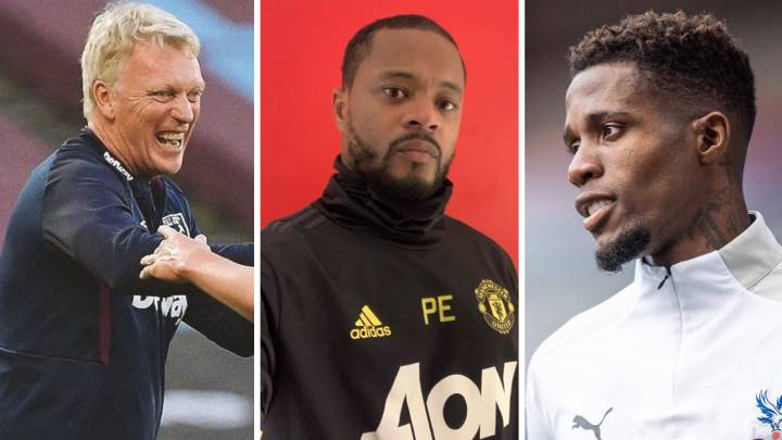 patrice evra manchester united wilfried zaha hija david moyes old trafford sky sports