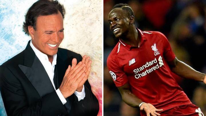 sadio mane julio iglesias liverpool fan seguidor felicitacion cumpleaños 77 años artista canciones champions league anfield klopp premier league senegal