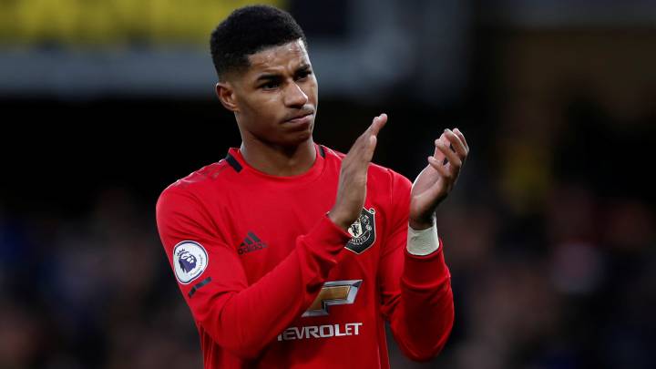 Rashford, en un partido del United.