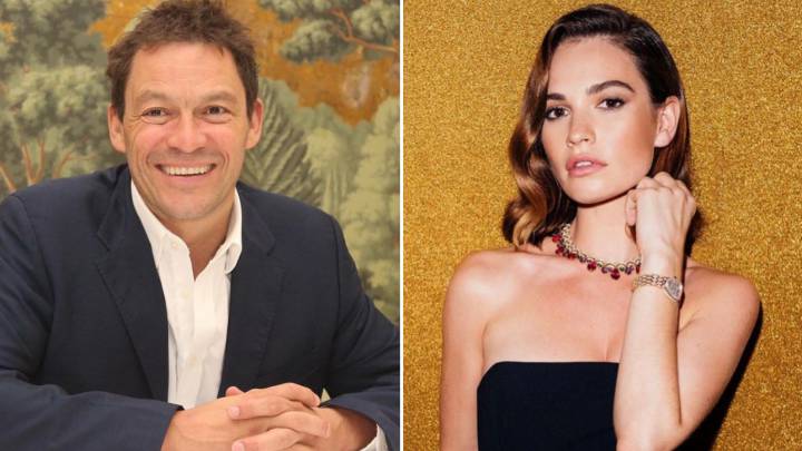 dominic west lily james juntos cazados besándose roma relaciones cuernos divorcio aristocrata matrimonio británicos serie bbc the pursuit of love
