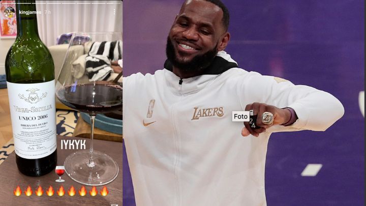 Lebron James celebra la victoria de los Lakers con un Vega Sicilia, vino de Valladolid de 475 euros