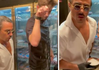 Piqué visita 'Salt Bae' y llega el momento de echar la sal